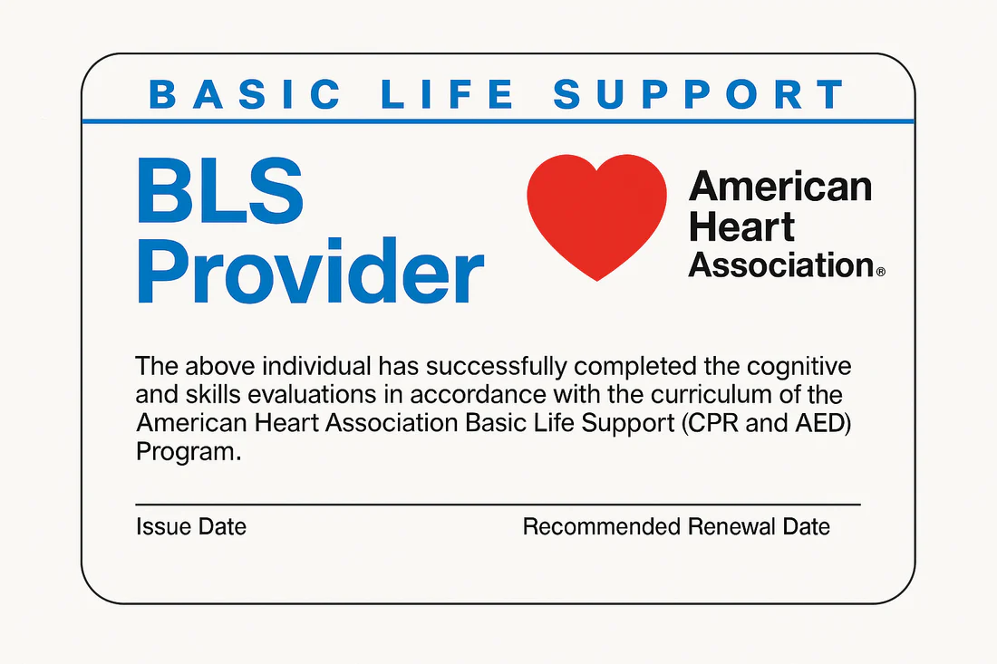 BLS PROVIDER INSTRUCTOR E-CARDS $7.75 EACH