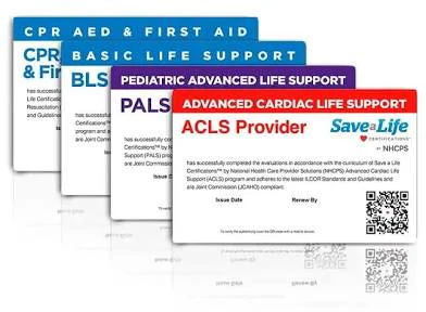 ACLS INSTRUCTOR CERTIFICATION CARDS $12 EACH